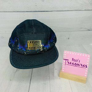 Warning Rocksmith Explicit Black Purple CITY SKYLINE SCENE Adjustable Ball Cap